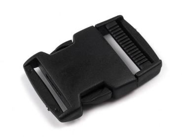 Steckverschluss mit Regulator 30 mm Schwarz